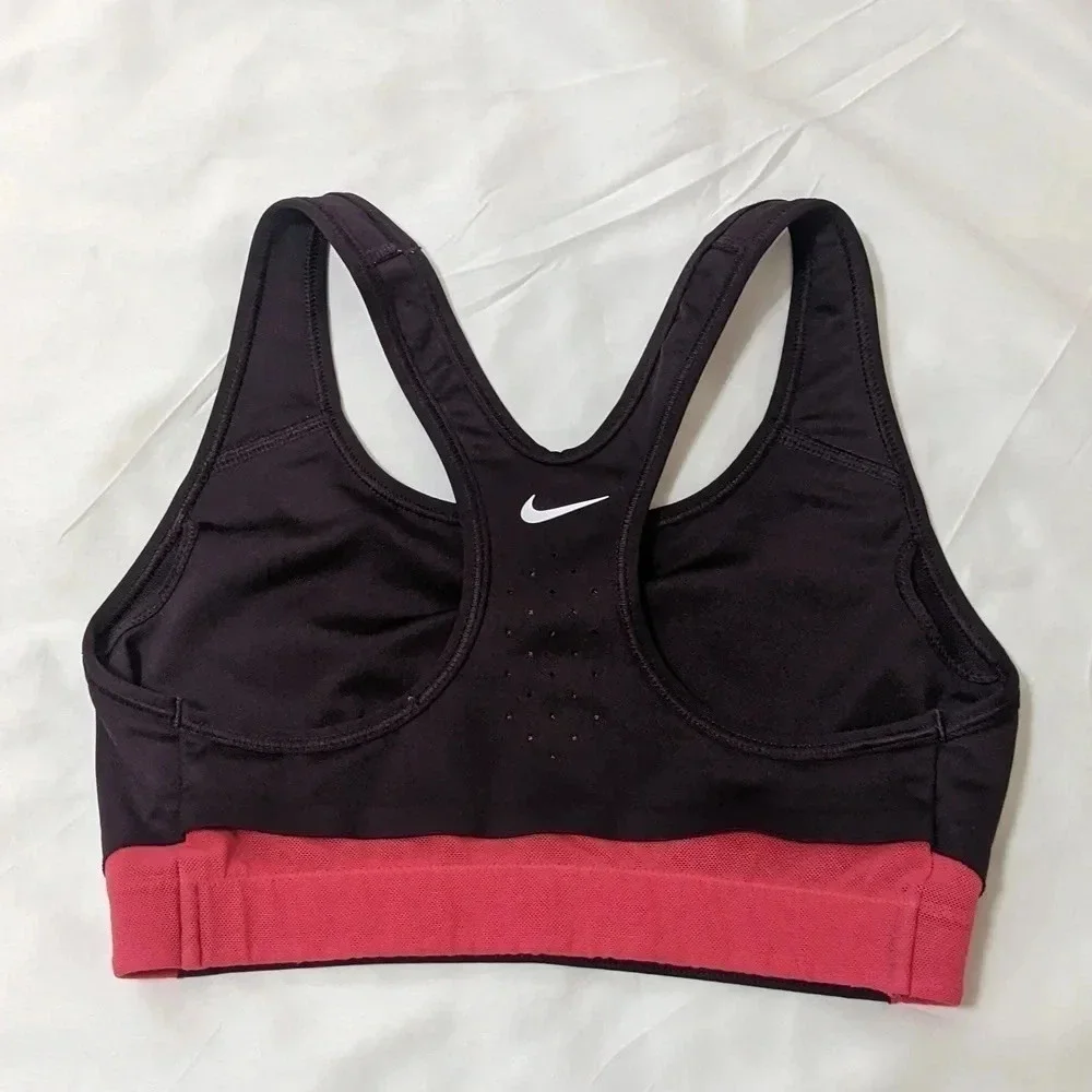 Nike 'Just Do It' Dri-fit Sports Bra, Color Maroon/Magenta Size XS